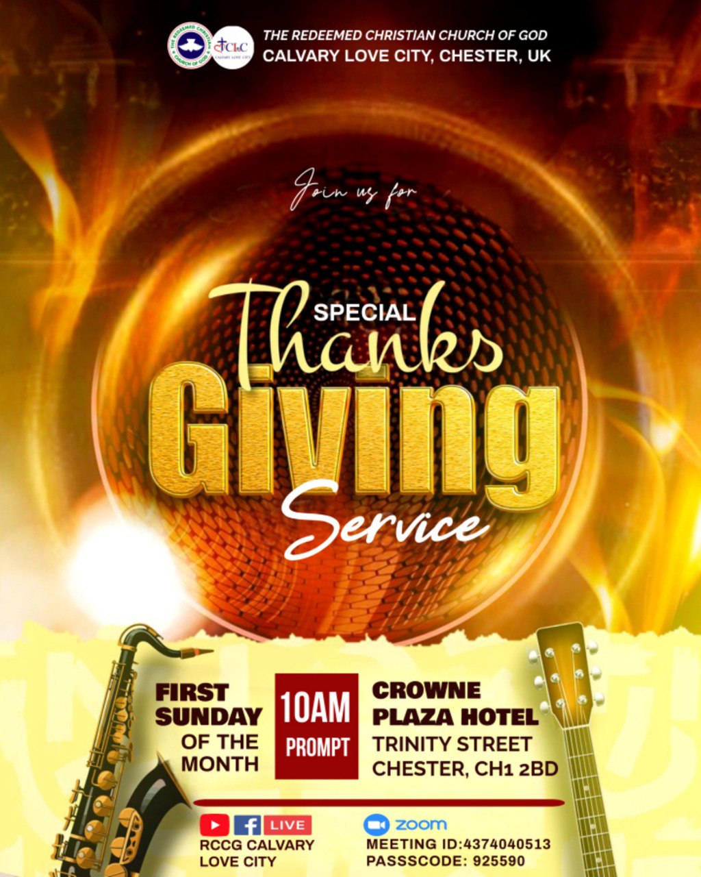 Thanksgiving service flyer